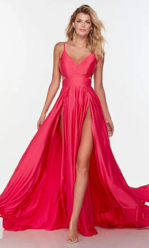 Mermaid - Style Women Dress with a Fitted Silhouette for Special OccasionsAlyce Paris - 61140 Long Cutout Accented Gown