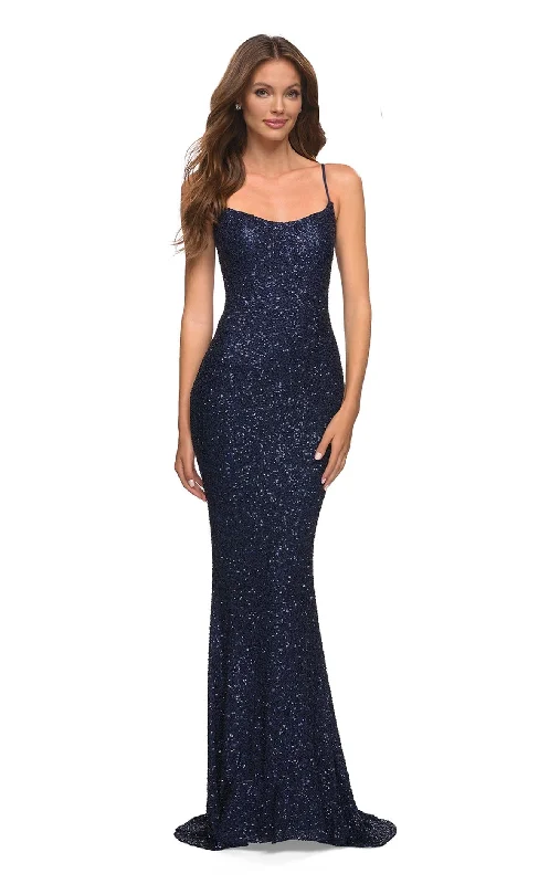 Little Black Women Dress with Sequins for a Glamorous Night OutLa Femme 30707CL Dress