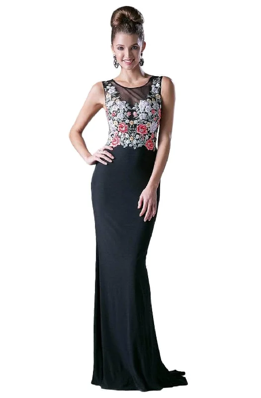 Backless Women Dress for a Sexy and Alluring Look at Evening EventsLadivine HW11 - Embroidered Sheath Long Dress