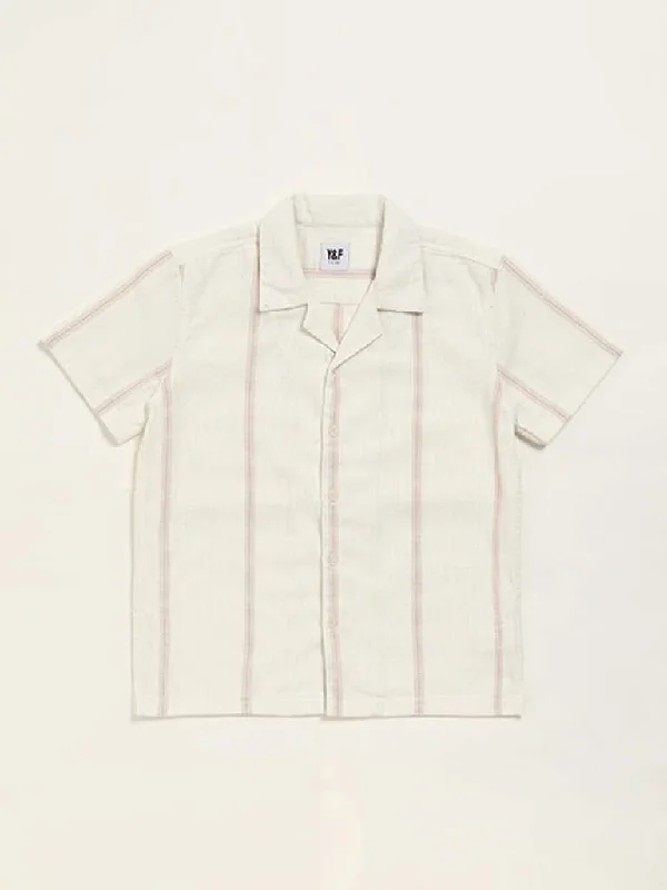 Y&F Kids White Striped Shirt